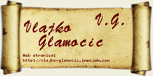 Vlajko Glamočić vizit kartica
